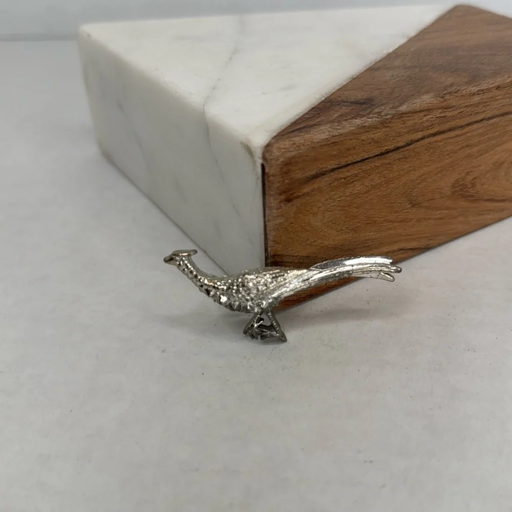 Vintage Silver pheasant Brooch lot B40